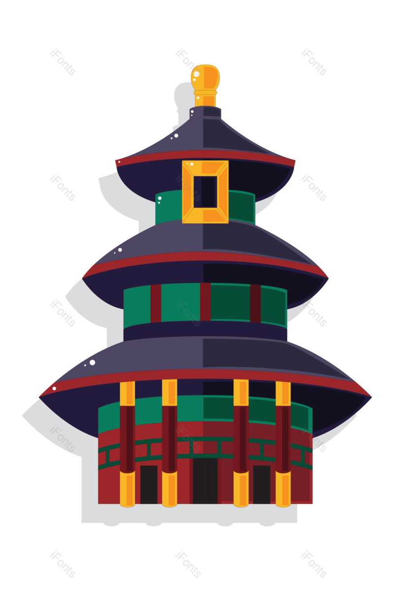 复古元素图片,房子元素,古建筑PNG,矢量元素免抠素材